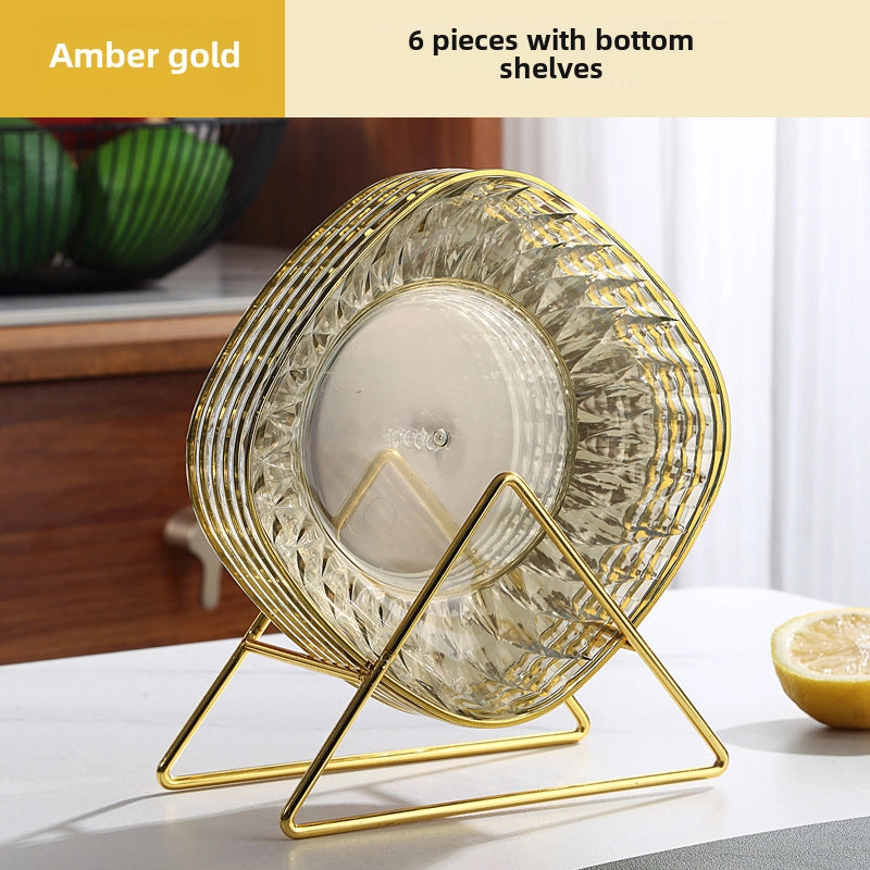 Light Luxury Transparent High-grade Bone Spitting Dish Household Dining Table Bone Dish Food Grade Snack Dish Fruit Dish Candy Nut Dish