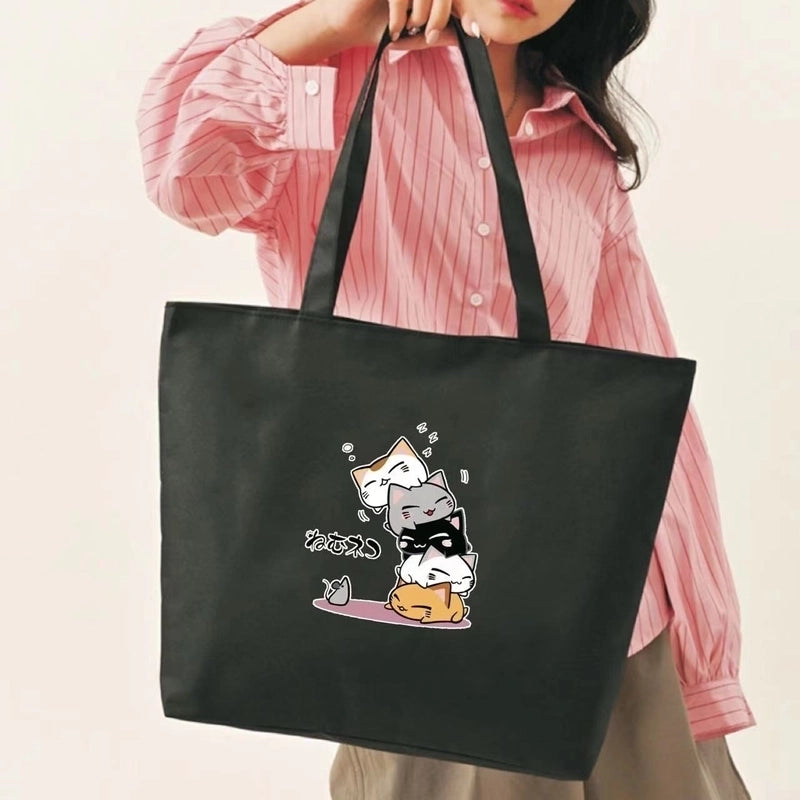 Women's Medium Canvas Letter Classic Style Square Zipper Shoulder Bag