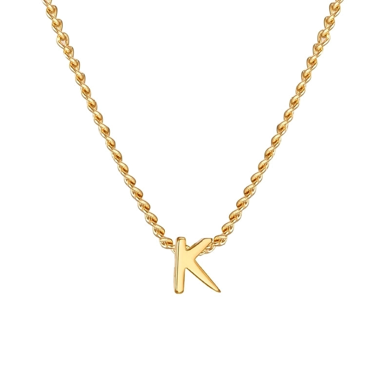 Elegant Letter 201 Stainless Steel 18K Gold Plated Pendant Necklace