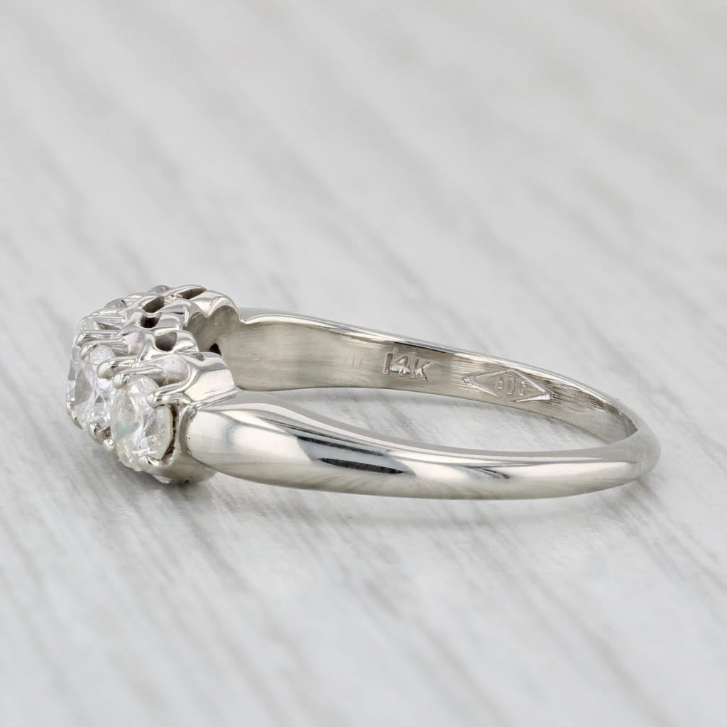 0.75ctw Diamond Ring 14k White Gold Wedding Anniversary Band Size 7