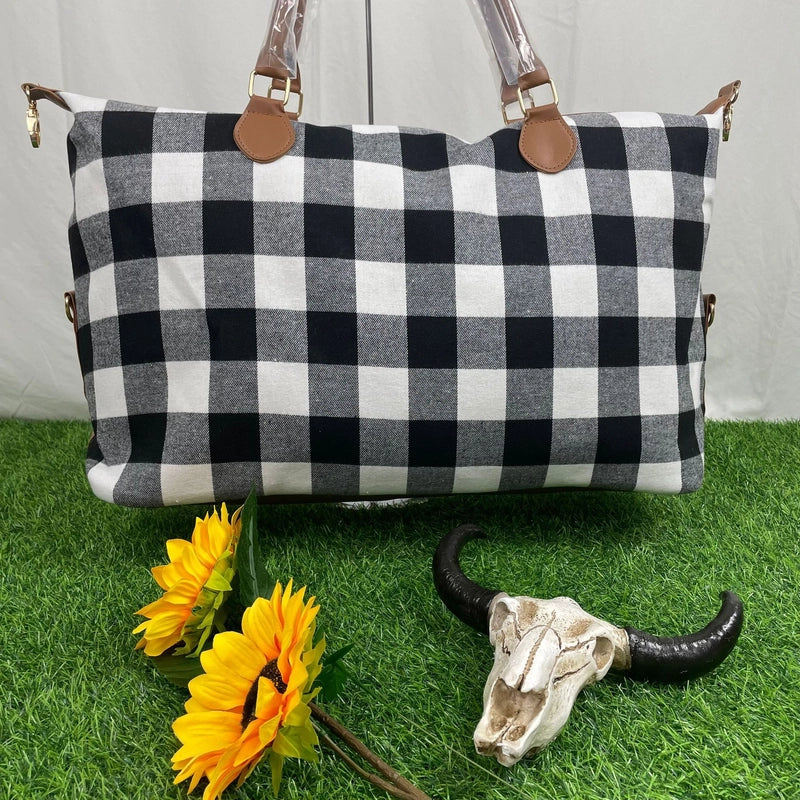 Unisex Large Polyester Geometric Vintage Style Streetwear Square Zipper Travel Bag
