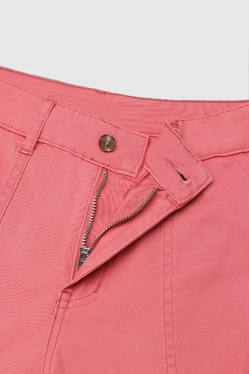 🔥 8 PACK-$24.96 TODAY ONLY🔥Roll Tab Hem Multi Pocket Capri Mid Waist Cargo Pants
