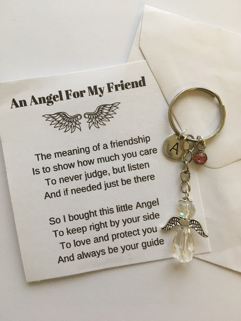 🎁Last Day Promotion- SAVE 49%⇝💓 Guardian Angel Keychain - Best Friend Gift