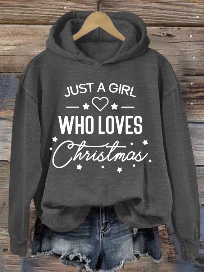 Women's Just A Girl Who Loves Christmas Hoodie