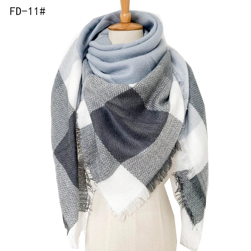 Women's Casual Color Block Imitation Cashmere Scarf