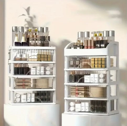 1pc Vanity Makeup Organizer. Spacious Countertop Design With Drawers