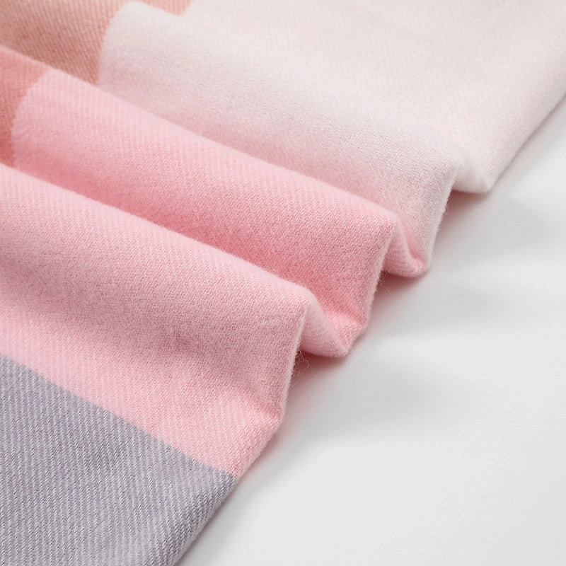 New Autumn And Winter Warm Scarf Factory Plaid Women's Tassel Scarf Thickened Cashmere Shawl