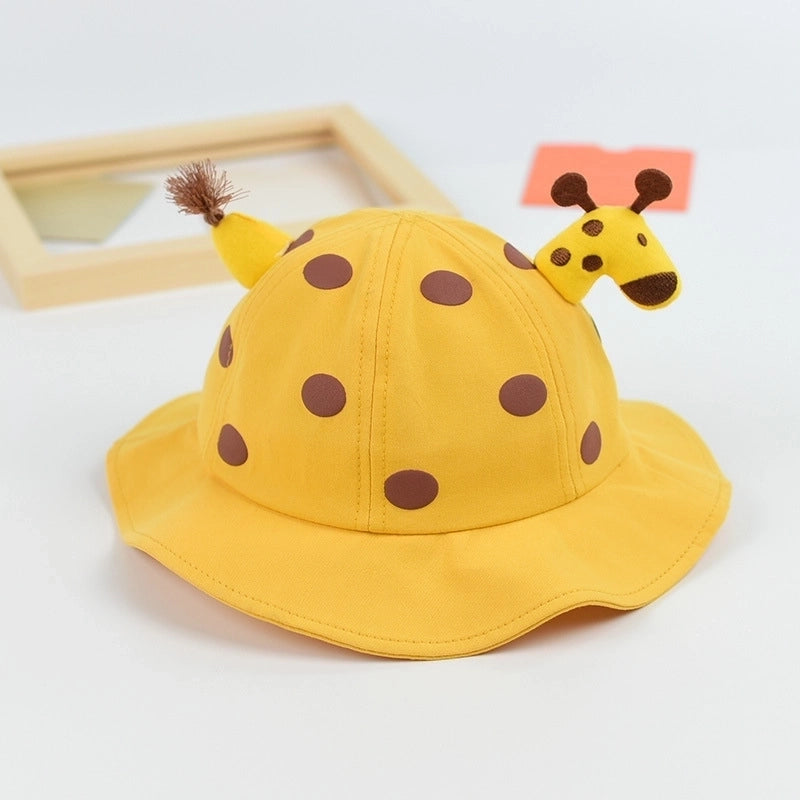 Children Unisex Streetwear Cartoon Printing Jacquard Bucket Hat