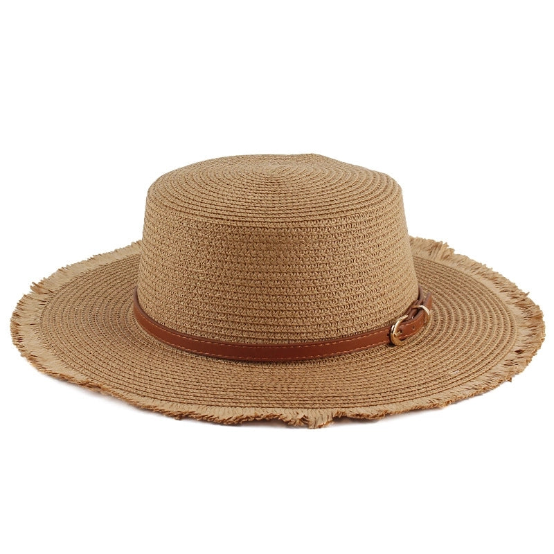 Unisex Minimalist Solid Color Straw Hat