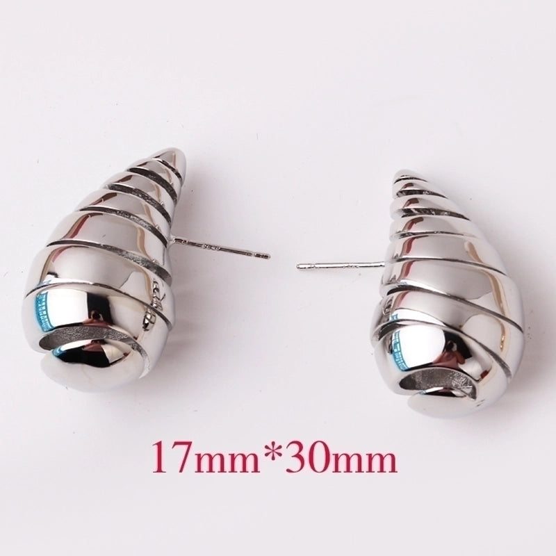 1 Pair Basic Minimalist Geometric Plating Copper Ear Studs