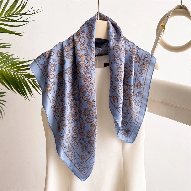 Women's Casual Vacation Lemon Flower Satin Printing And Dyeing Printing Dyeing Silk Scarf