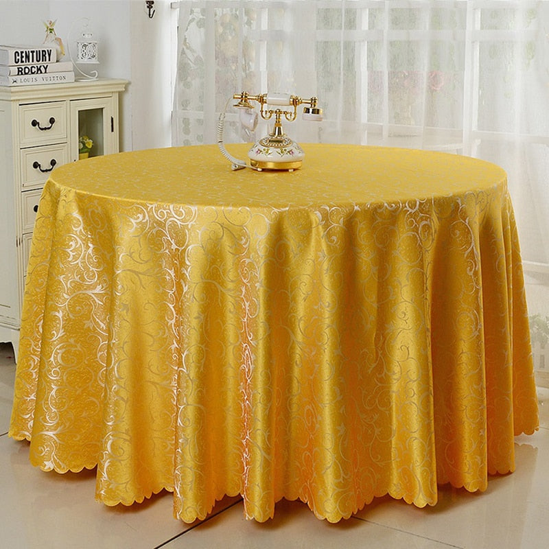 6 Colors Jacquard Tablecloth Cover Damask Pattern for Wedding Hotel