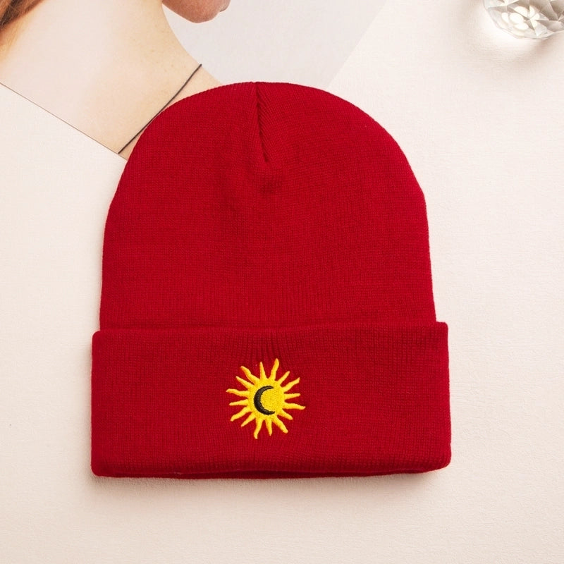 Unisex Exaggerated Sun Plush Eaveless Wool Cap
