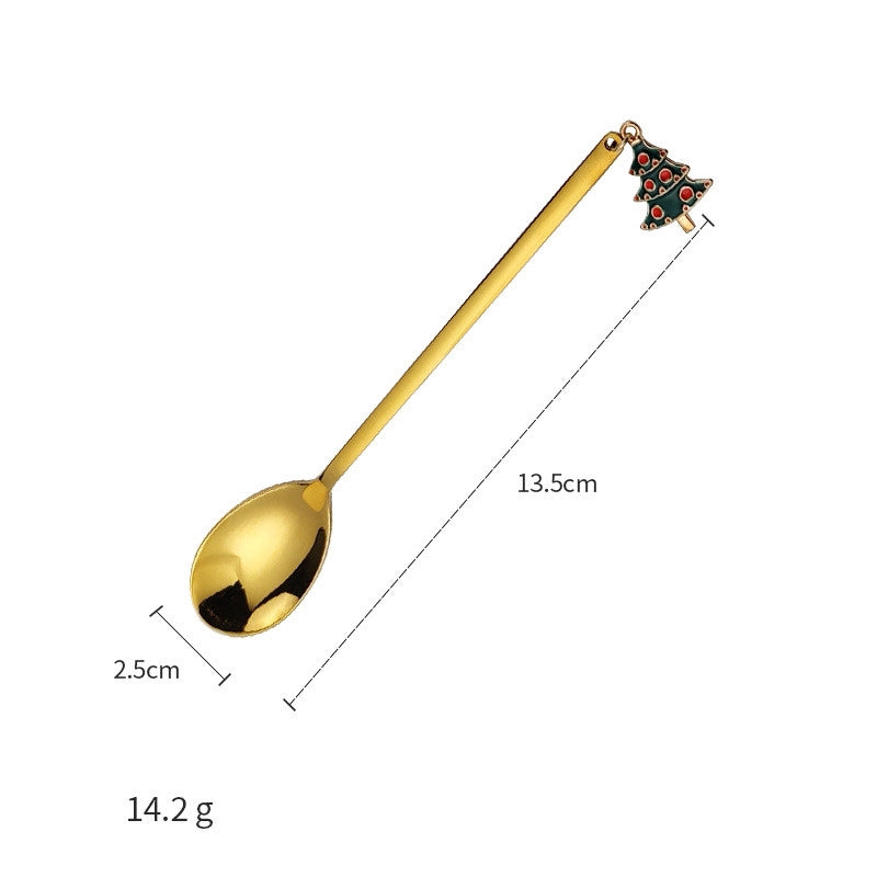 Christmas Christmas Christmas Tree Santa Claus Elk Stainless Steel Tableware