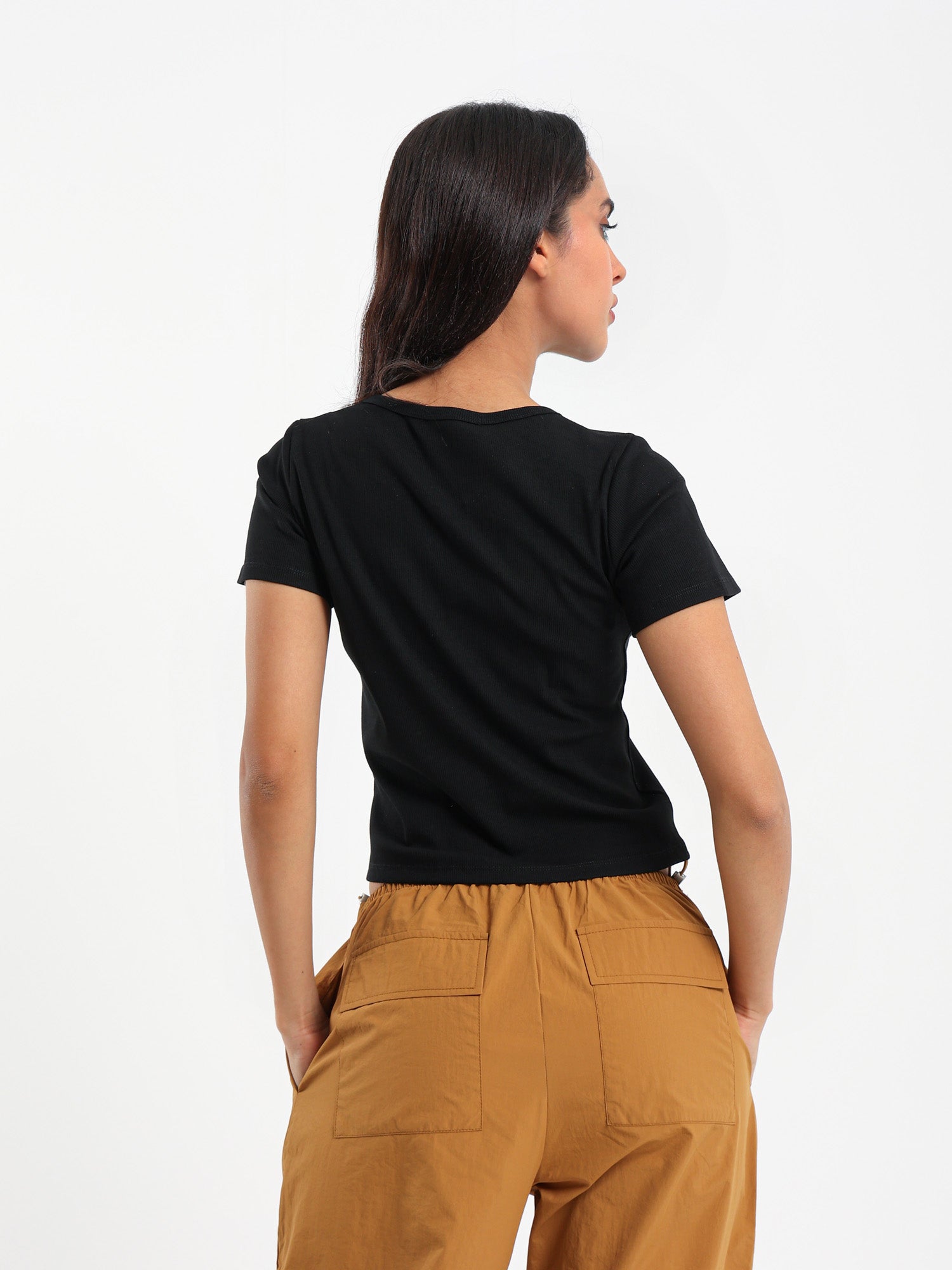 Ribbed Short Sleeve Fitted Cardigan