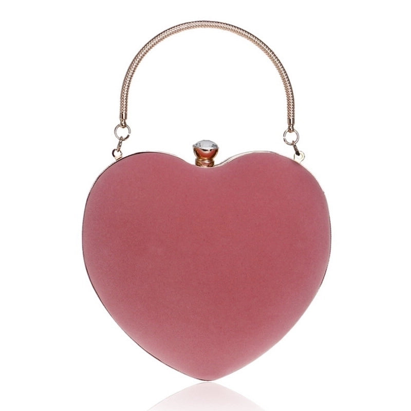 Hot Heart-shaped Handbag Lady Fashion Makeup Bag Evening Bag Clutch Bag