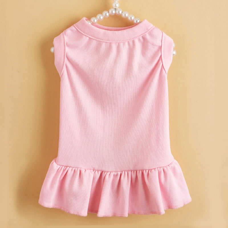 Cute Polyester Solid Color Pet Clothing