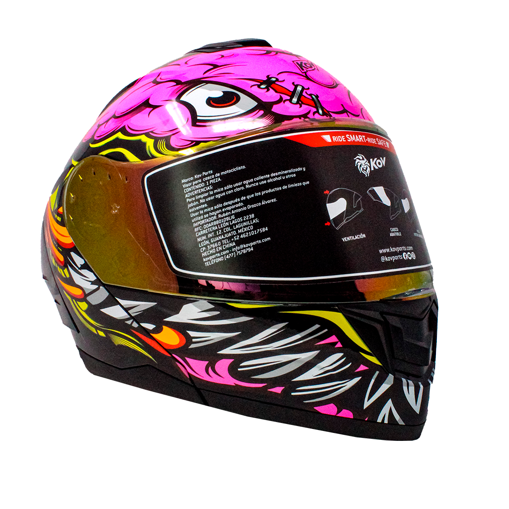 Casco Kov Rush Brainy Rosa