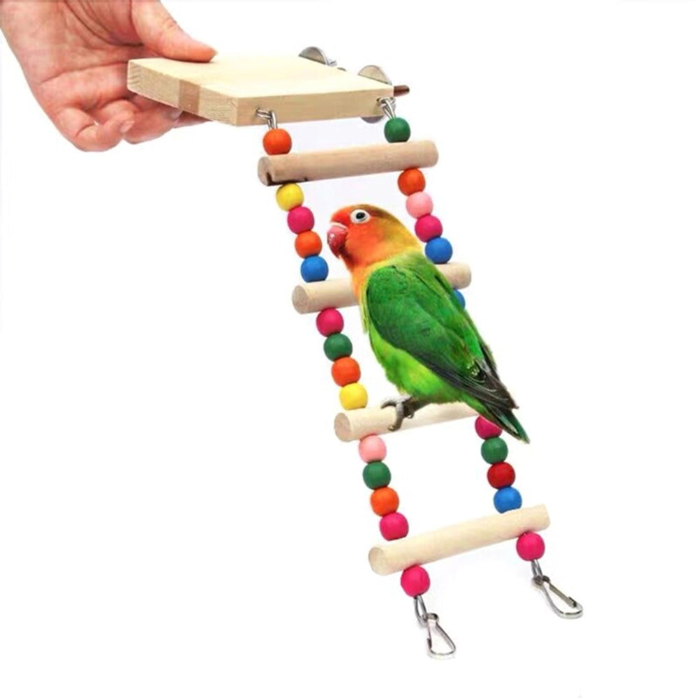 2 Pcs Wooden Parrot Toy