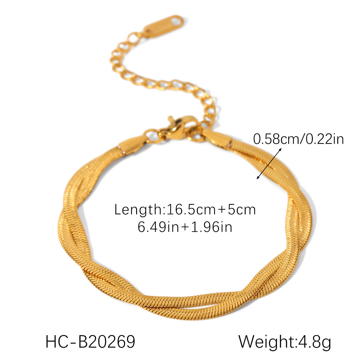 18K Gold Stainless Steel Blade Chain Inlaid Zircon Necklace Flat Snake Chain Titanium Steel Clavicle Chain