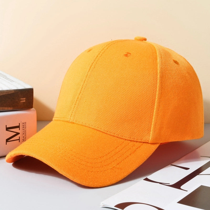 Hat Spring And Autumn New Solid Color Printable Logo Advertising Hat Sunscreen Cap Sports Baseball Cap Light Plate Cap