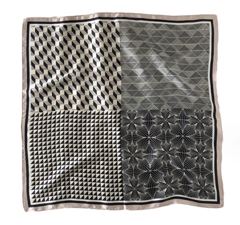 Women's Elegant Geometric Silk Silk Scarf