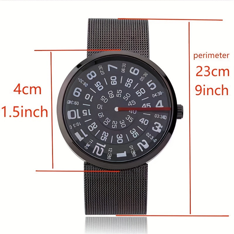 Cool & Creative Round Pointer Quartz Watch - Perfect for Women, Men, Students & Couples!