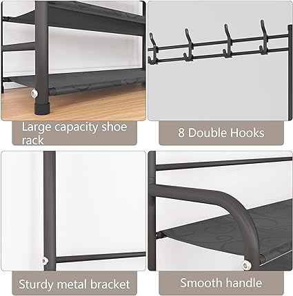 MULTIFUNCTIONAL SHOE AND HAT RACK (4 LAYERS)