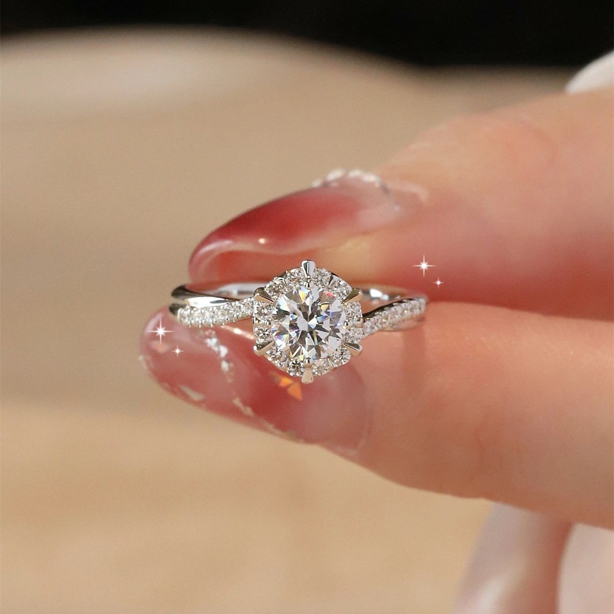 🔥HOT SALE💕Moissanite from the Stars Ring-👩Mother & Daughter👧