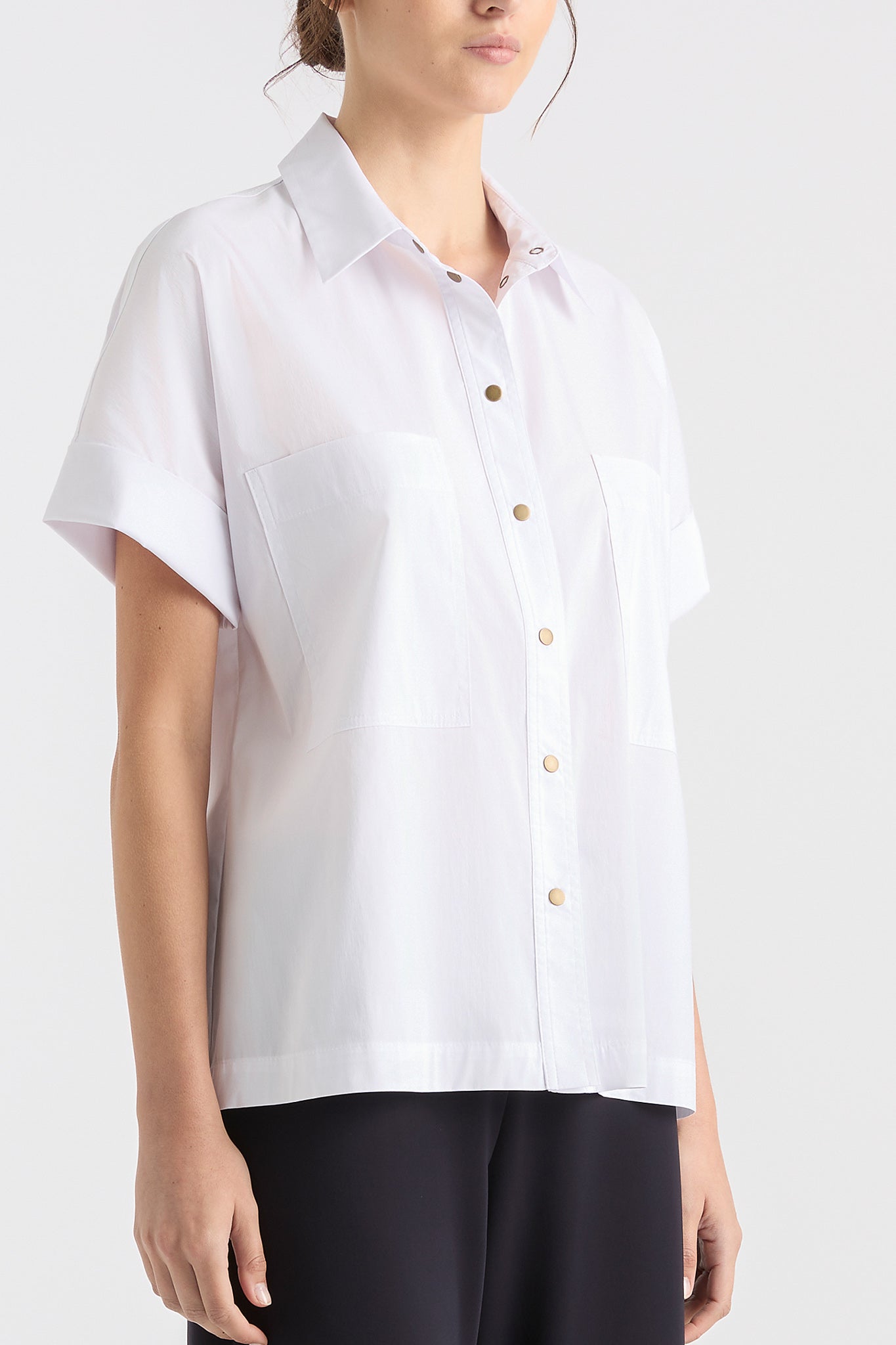 Mela Purdie Stud Shell Shirt Microprene