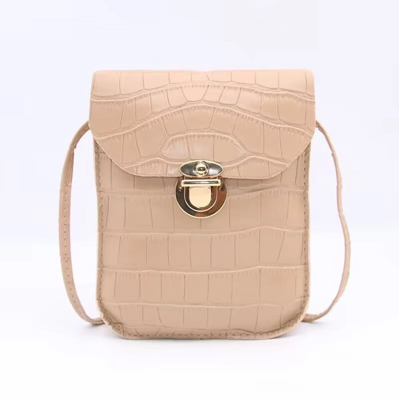 Women's Small Pu Leather Solid Color Streetwear Square Crossbody Bag