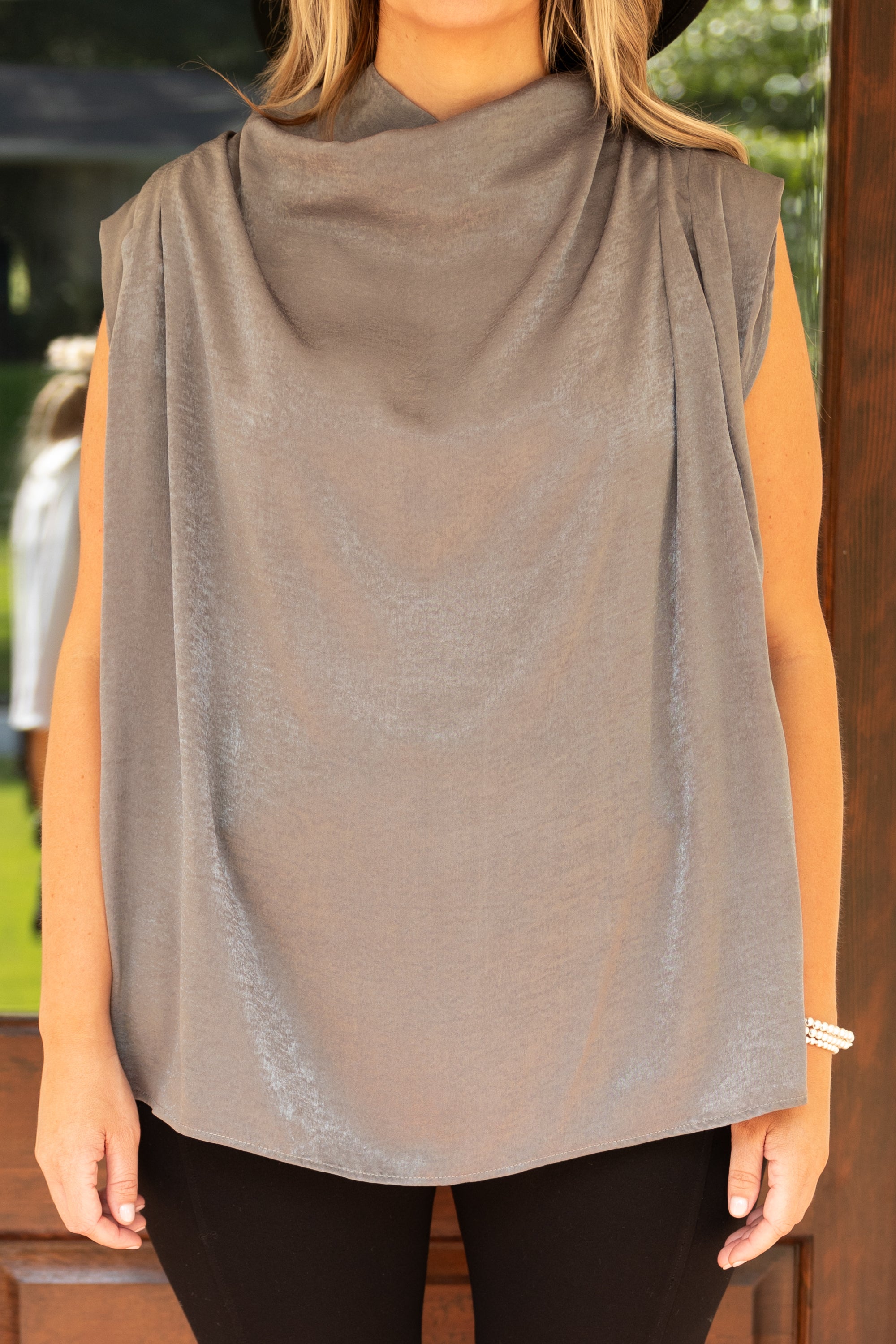 This Is For Us Blouse. Charcoal