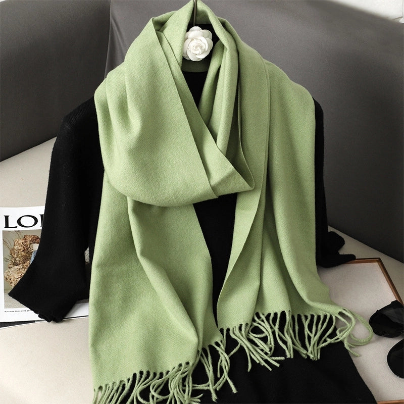 Women's Elegant Solid Color Imitation Cashmere Scarf