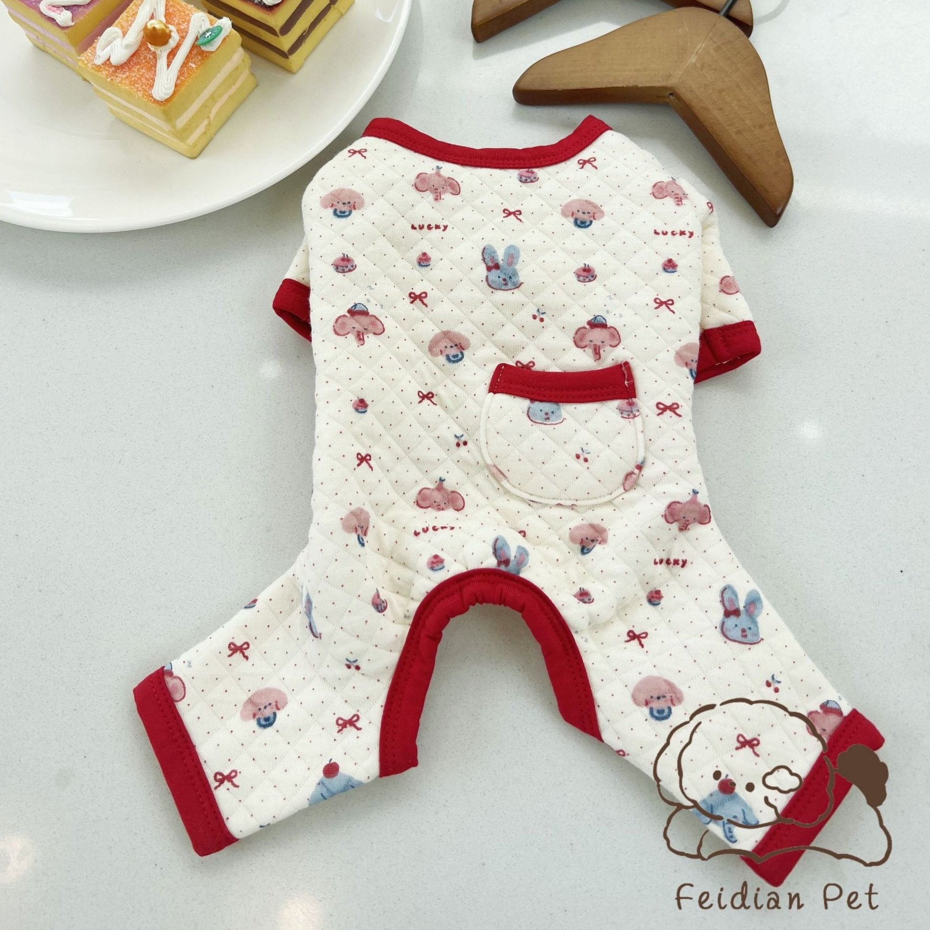 Rabbit Puppy Printed Soft Dog Cat Jacket/Jumpsuits