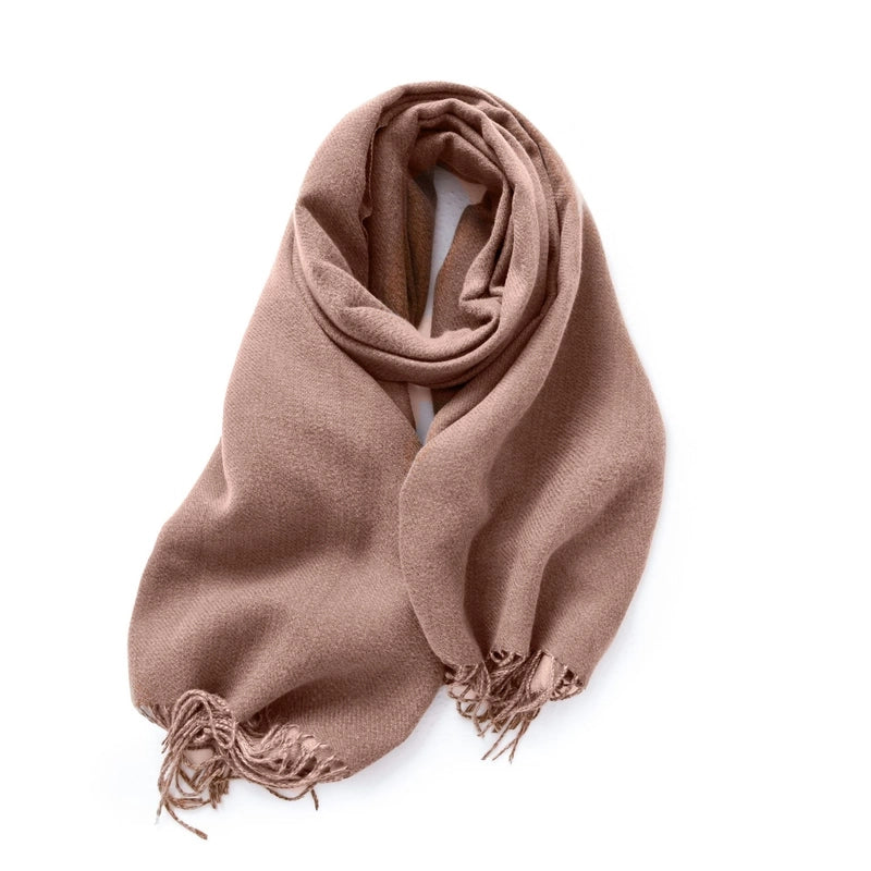 Women's Minimalist Solid Color Polyester Scarf