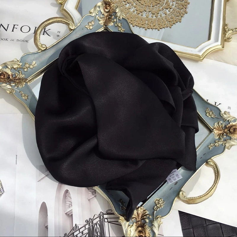 Women's Minimalist Classic Style Color Block Silk Silk Scarf