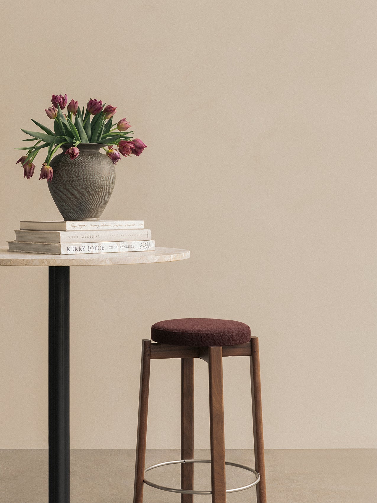 Passage Counter Stool. Upholstered Seat
