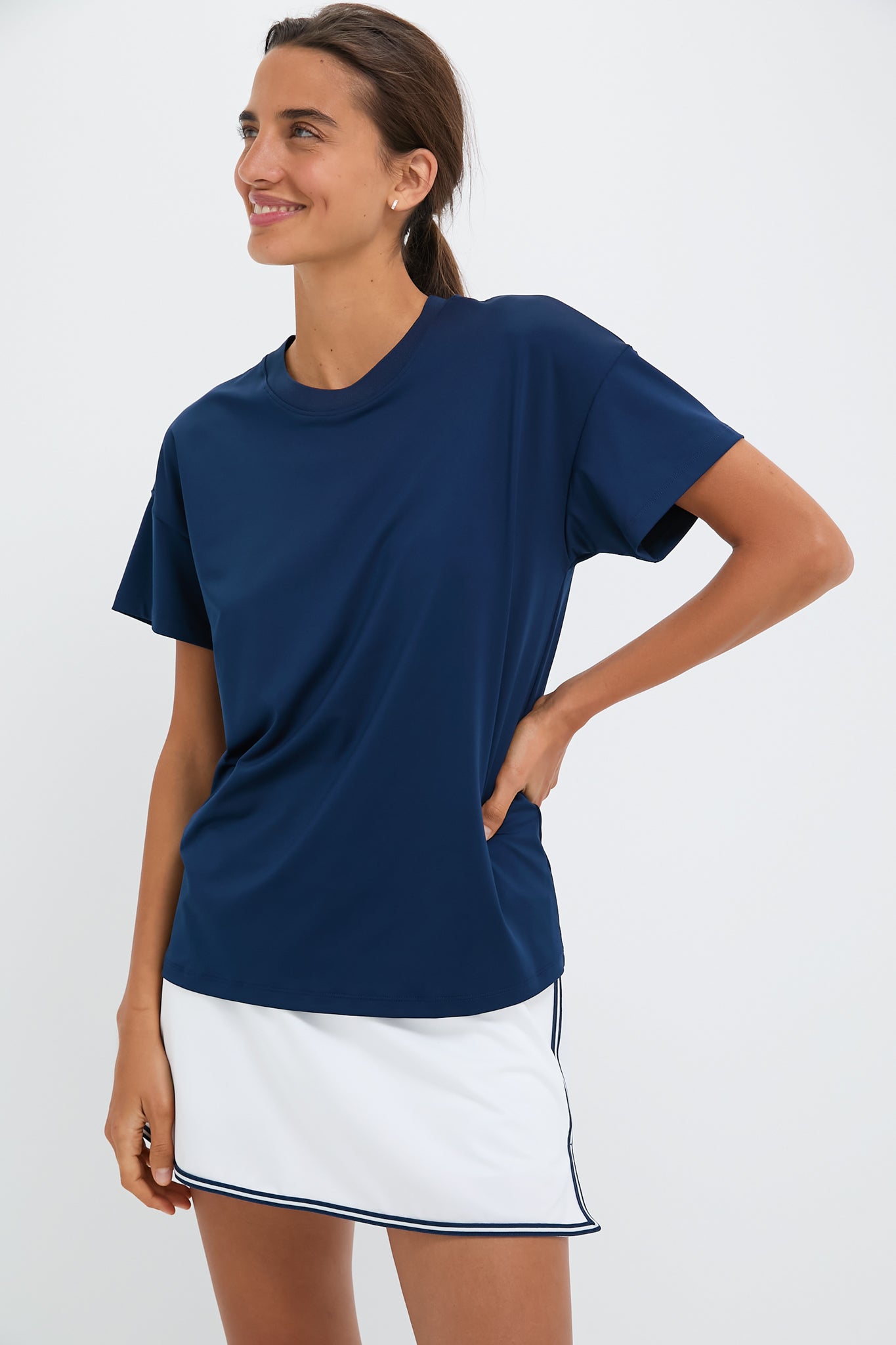 Navy Short Sleeve Ryan Boyfriend Tee