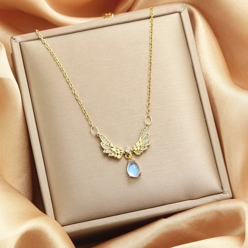 Titanium Steel Vintage Style Tassel Plating Doll Constellation Crown Pendant Necklace