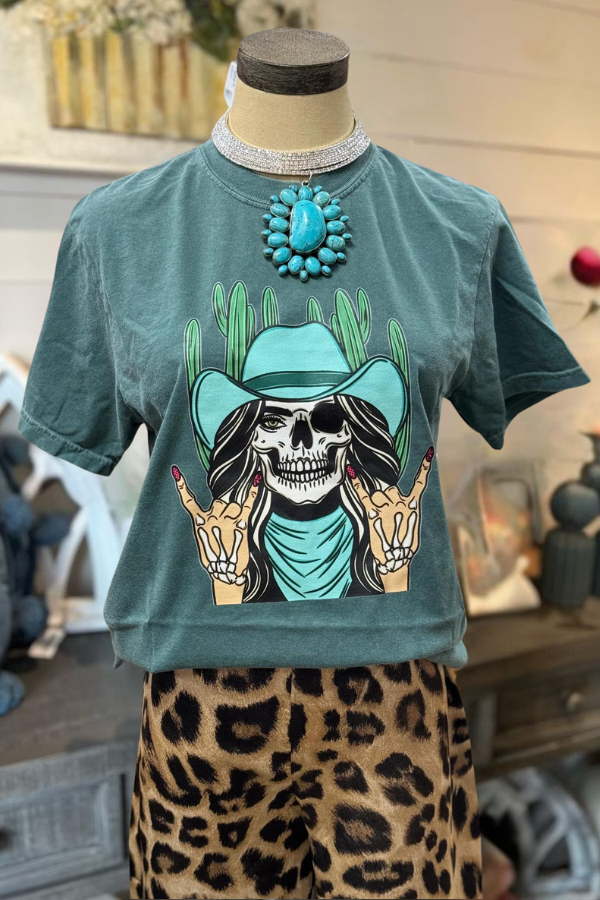 Skeleton Cowgirl Tee