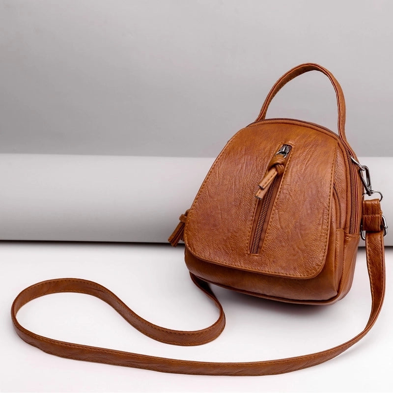 Bag Women's Messenger Bag Fashion New Mobile Phone Bag Soft Leather Texture Multi-compartment Shoulder Bag Coin Purse