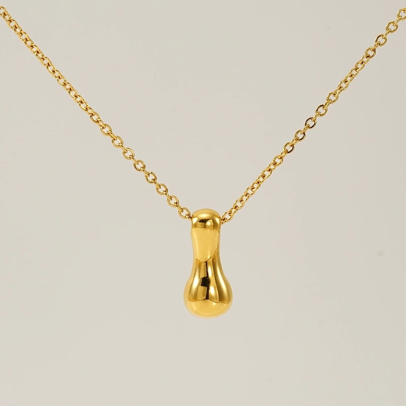 Basic Classic Style Letter 304 Stainless Steel 18K Gold Plated Plating Pendant Necklace
