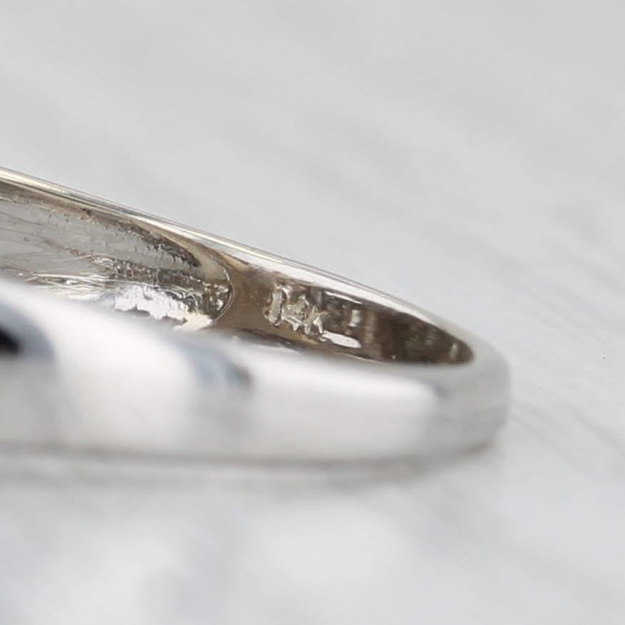 0.52ctw Princess Diamond Halo Engagement Ring 14k White Gold Size 9
