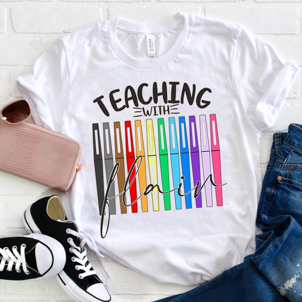 Teaching With Flair Multicolor Pens T-Shirt