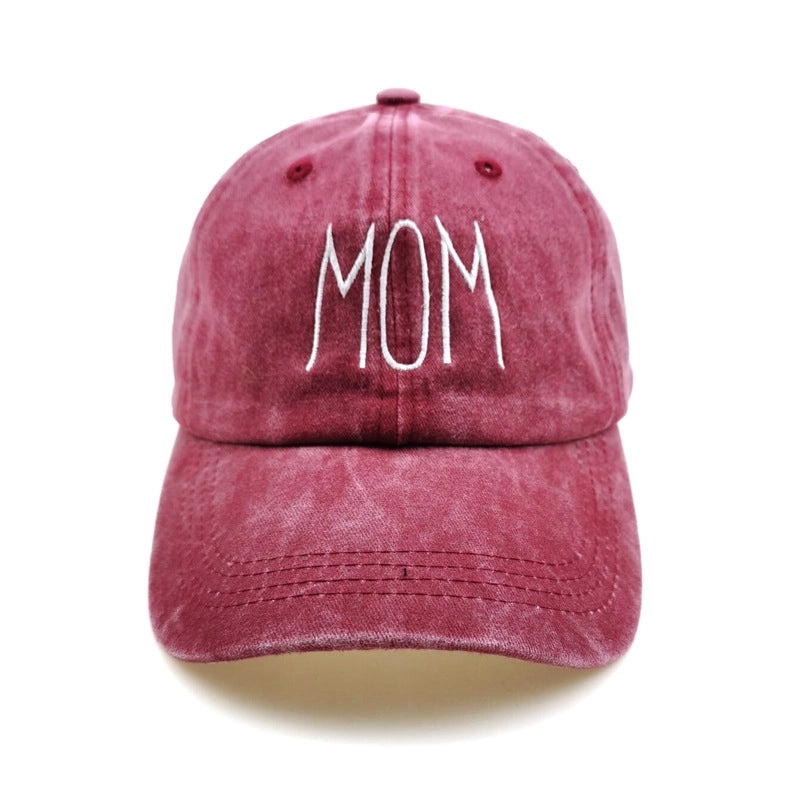 Unisex Mama Letter Solid Color Baseball Cap Bucket Hat