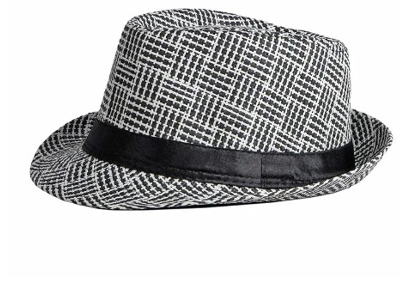 Unisex Minimalist Classic Style Stripe Crimping Fedora Hat