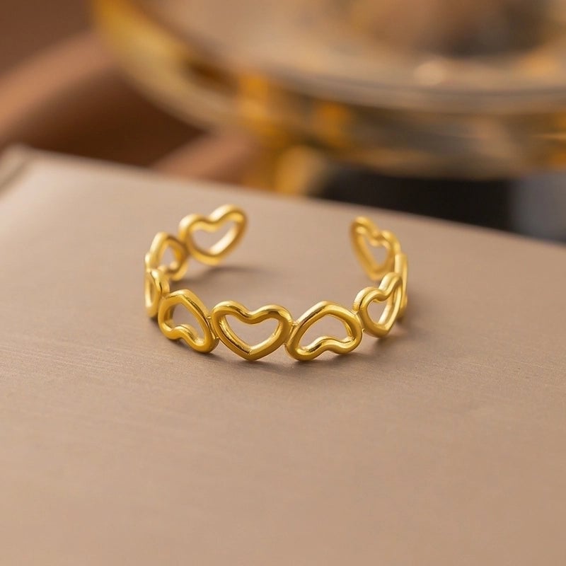 Sweet Bow Knot Titanium Steel Plating Rings