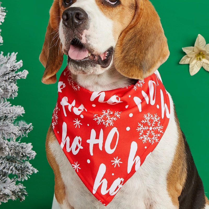 Minimalist Polyester Christmas Christmas Tree Santa Claus Pet Saliva Towel