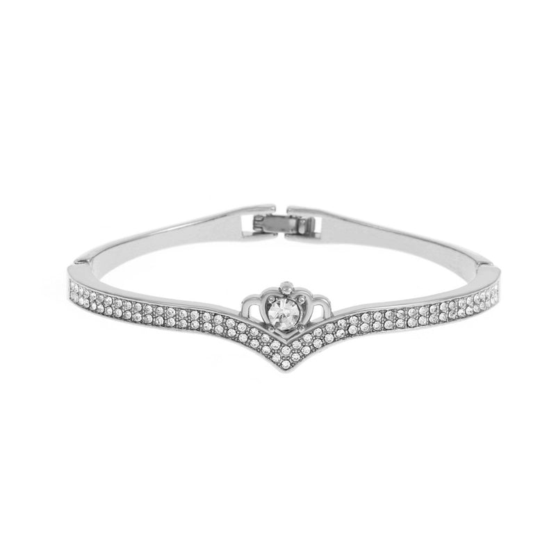 Alloy Gold Plated Silver Plated Fashion Plating Inlay Heart Shape Feather Bow Knot Bangle