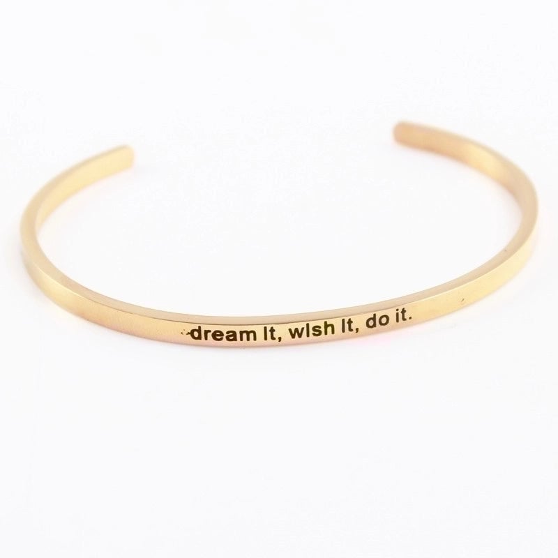 2 Pieces Casual Minimalist Letter 304 Stainless Steel Stainless Steel Bracelets In Bulk